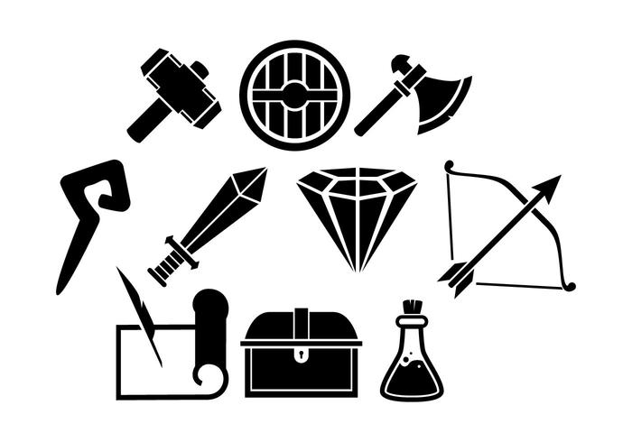 Juego Gratis Rpg Line Icon Vector