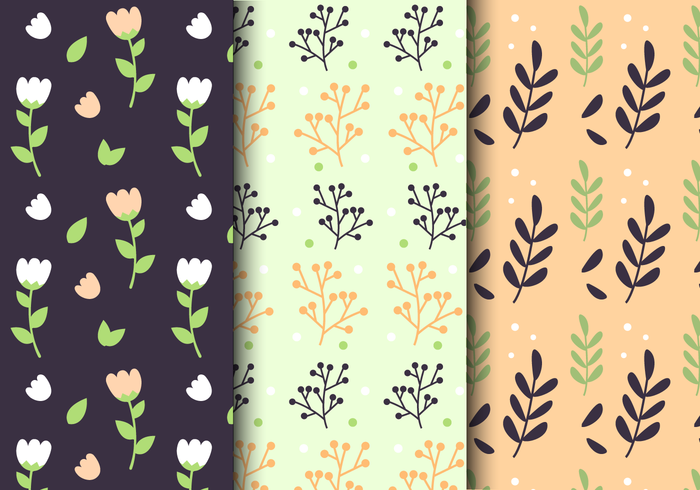 Free Autumn Floral Pattern vector