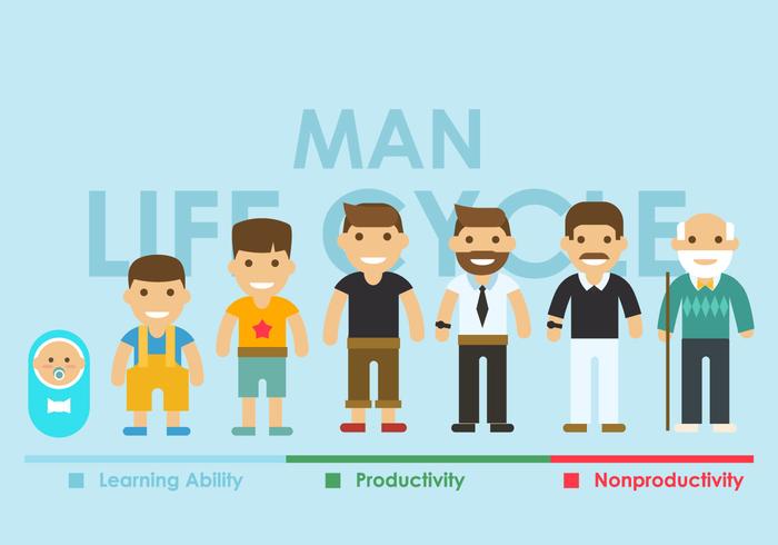 Man Lifecycle Vector