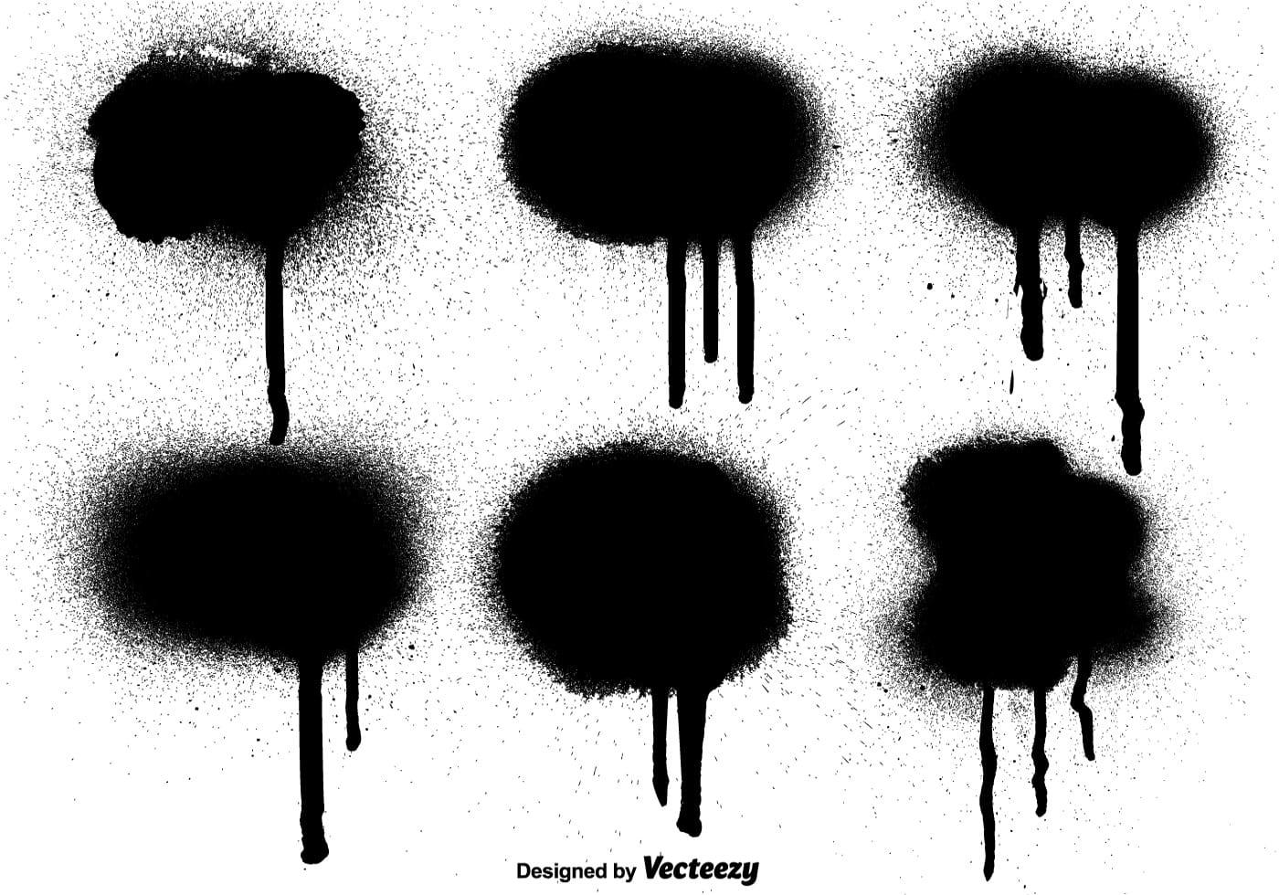 Vector Graffiti Black Paint Drips Elements 152606 Vector Art at Vecteezy