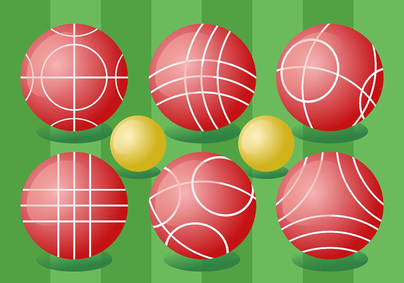Bocce Ball Vector Pack 152610 Vector Art at Vecteezy