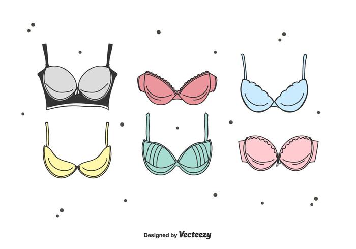 Hand Drawn Bustier Vector Set