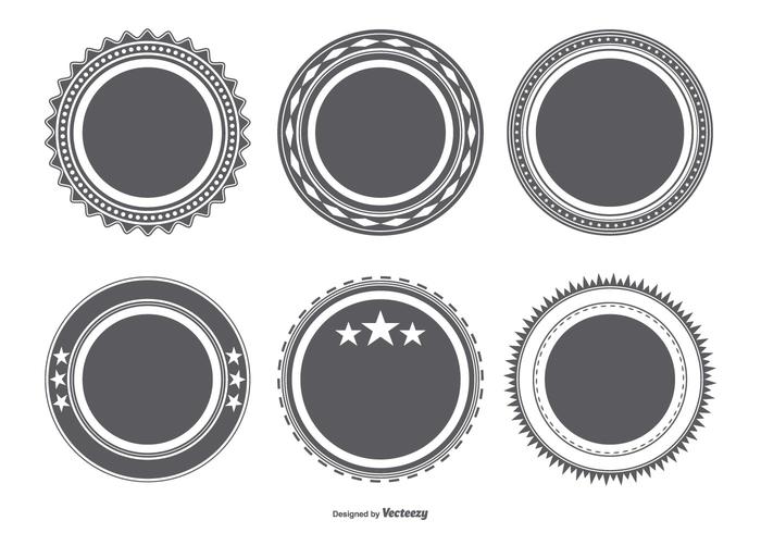 Blank Retro Style Badge Collection vector