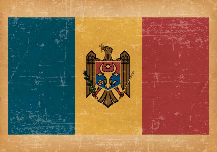 Grunge Flag of Moldova vector