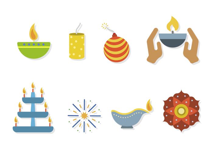 Flat Diwali Vectors Flat Diwali Vectors