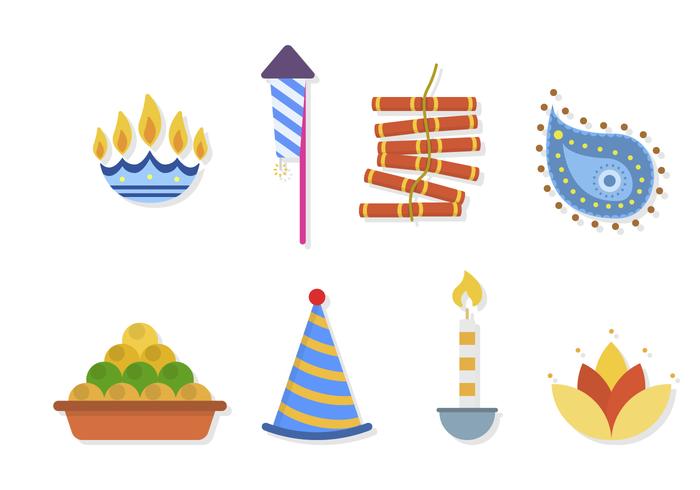 Flat Diwali Vectors Flat Diwali Vectors