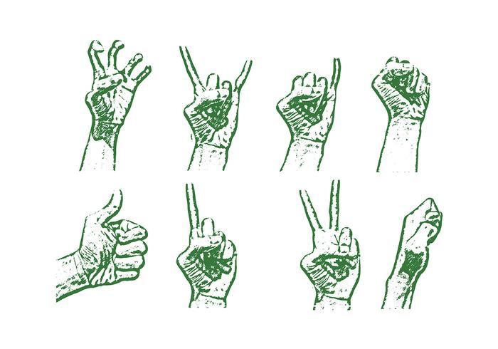 Litografía Mano Vector