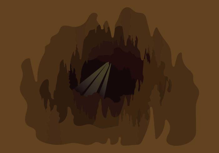 Caverna Libre Silueta Ilustración vector