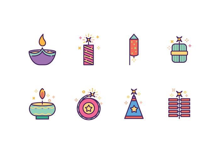 Free Diwali Icons vector