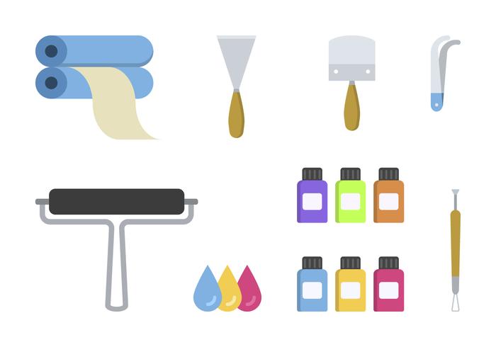 Flat Lithography Tool Vectors Flat Lithography Tool Vectors