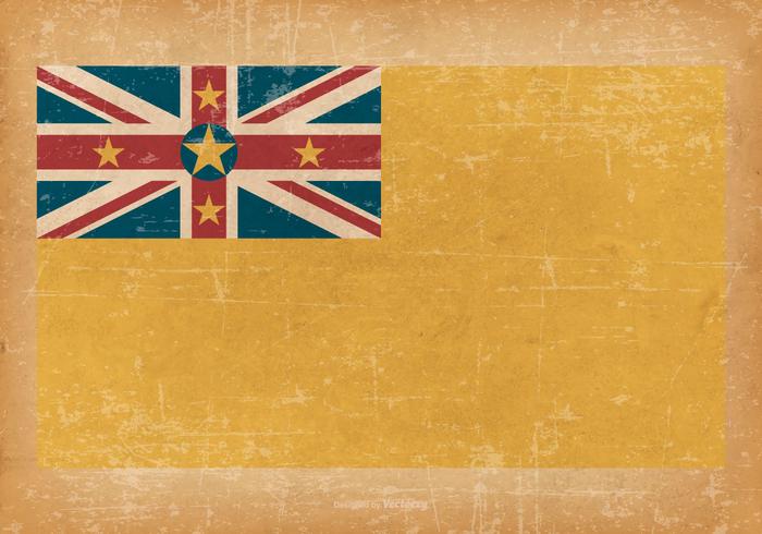 Grunge Bandera de Niue vector