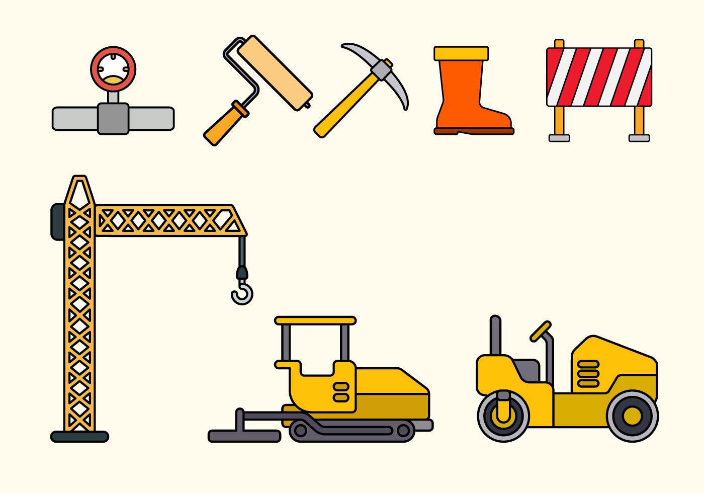 Download Flat Road Construction Vectors 152732 - Download Free ...