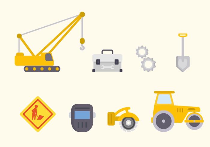Flat Road Construction Vectors Flat Road Construction Vectors
