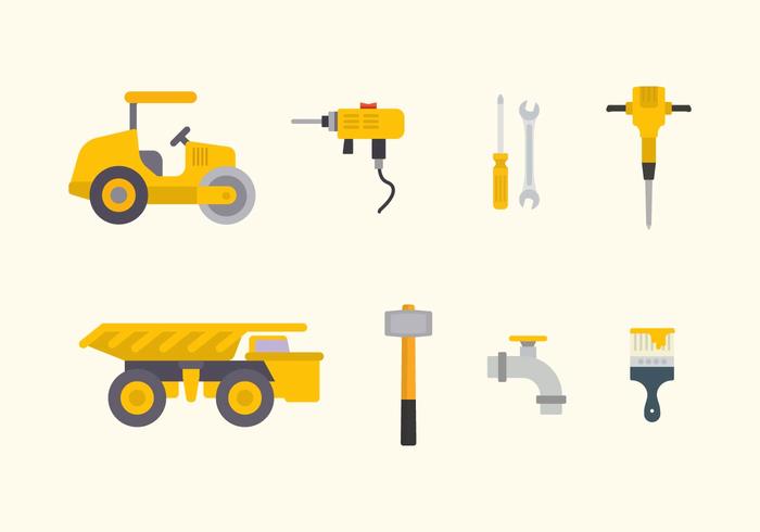 Flat Road Construction Vectors Flat Road Construction Vectors