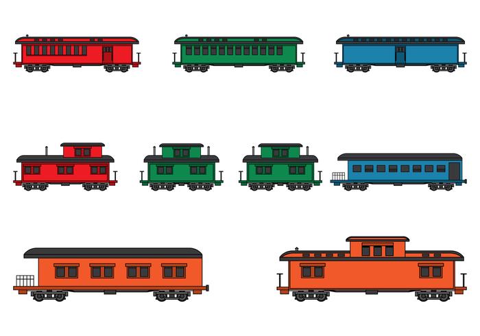 Tren de locomotora de vapor vintage vector