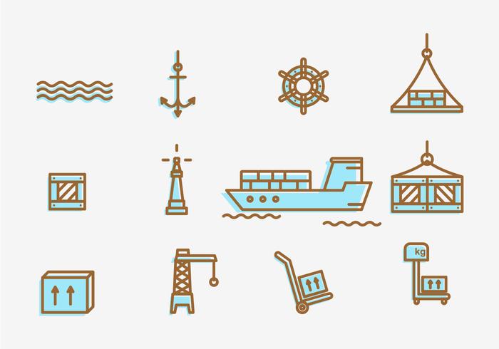 Shipyard Icons vector