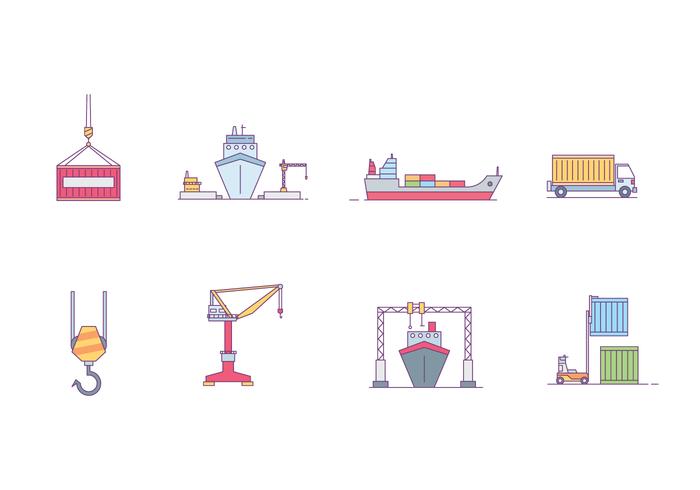 Shipyard Icons vector