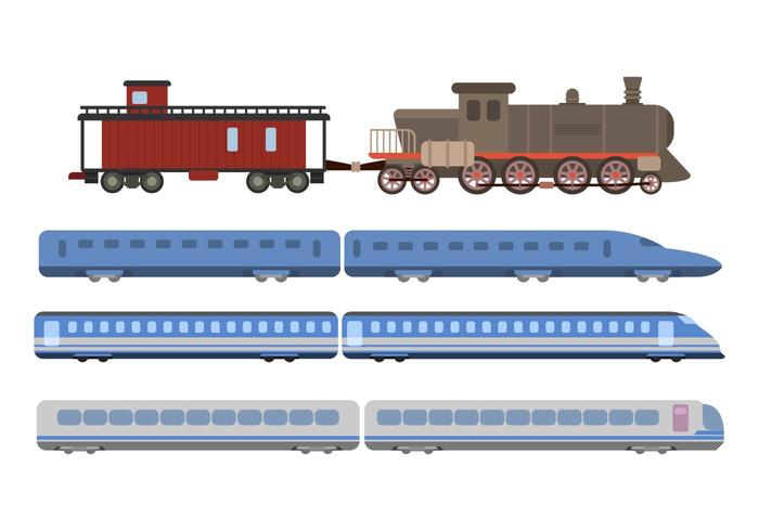 Vectores de tren plano