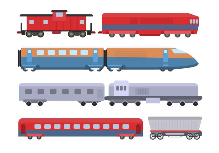 Vectores de tren plano