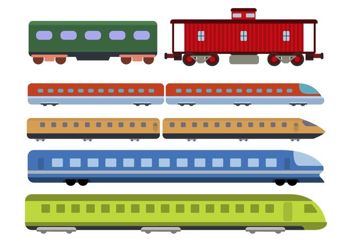 Vectores de tren plano