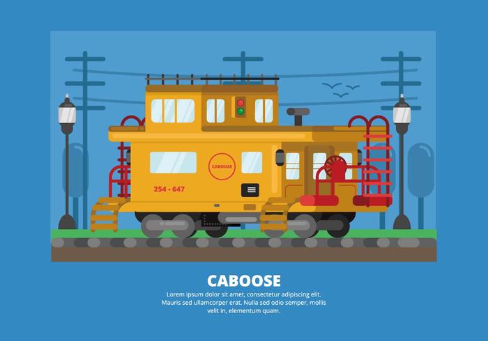 Ilustración del Caboose vector