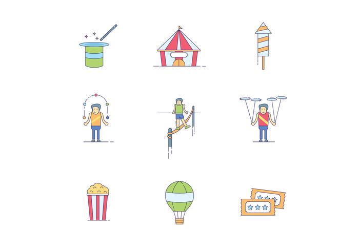 Circus Icons vector