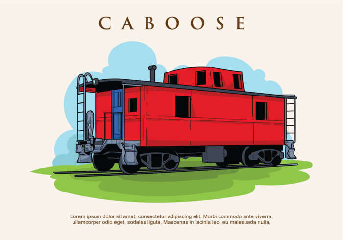 Caboose Vector Illustration Caboose Vector Illustration