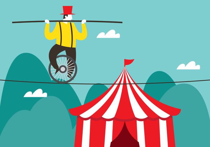 Circus Tightrope Walker vector