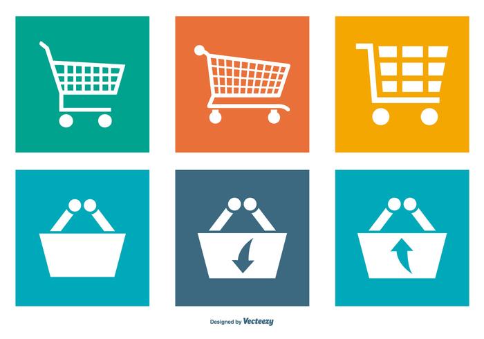 Shopping Carts Icon Collection vector