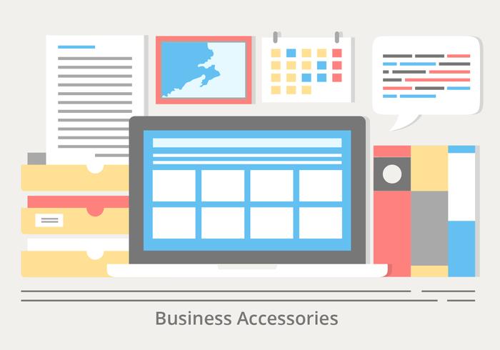 Free Flat Design Vector Smart Office Free Flat Design Vector Smart Office