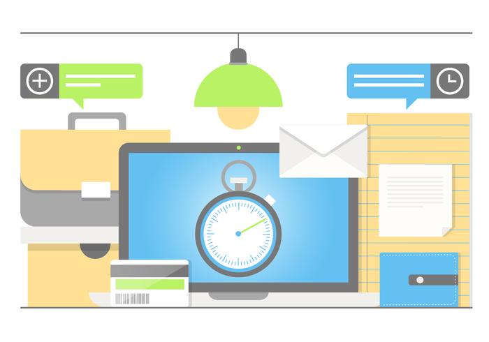 Free Flat Design Vector Office Elements Free Flat Design Vector Office Elements