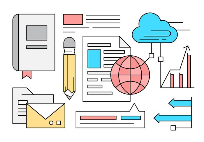 Free Global Business Network Icons vector