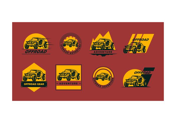 Colección libre del vector del logotipo de Offroad