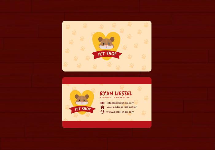 Tarjeta de nombre de la tienda de mascotas Vector libre