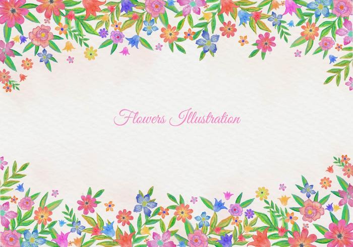 Free Vector Watercolor Floral Background