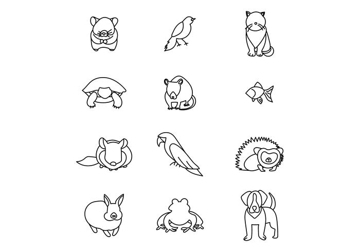 Set Of Pets vector