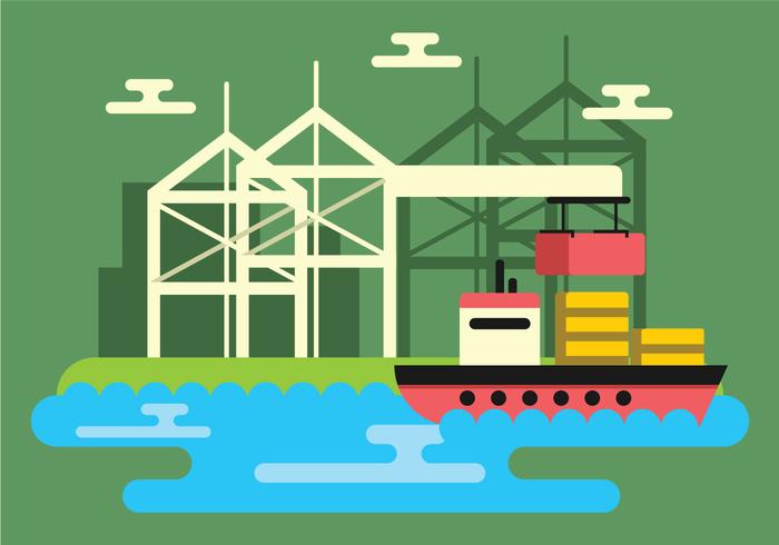 Shipyard Vector Illustration