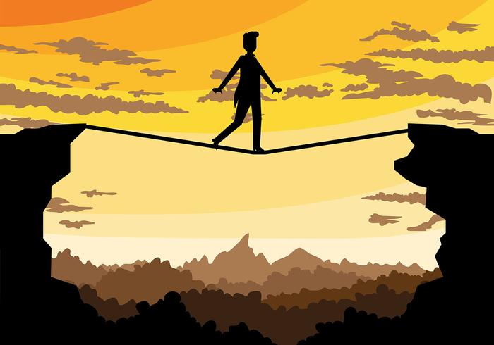 Tightrope Vector de fondo