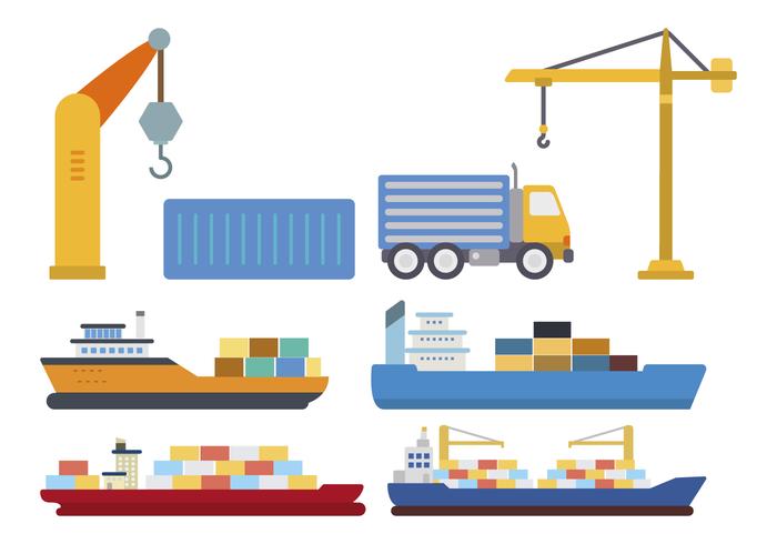 Flat Shipping Vectors