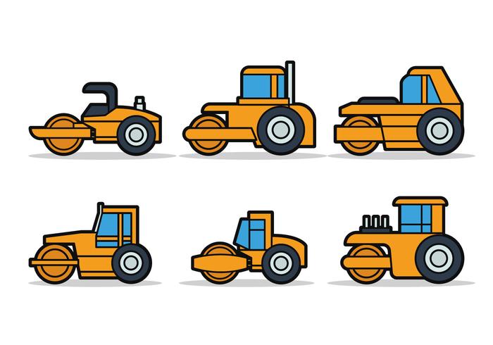 Steamroller vector set