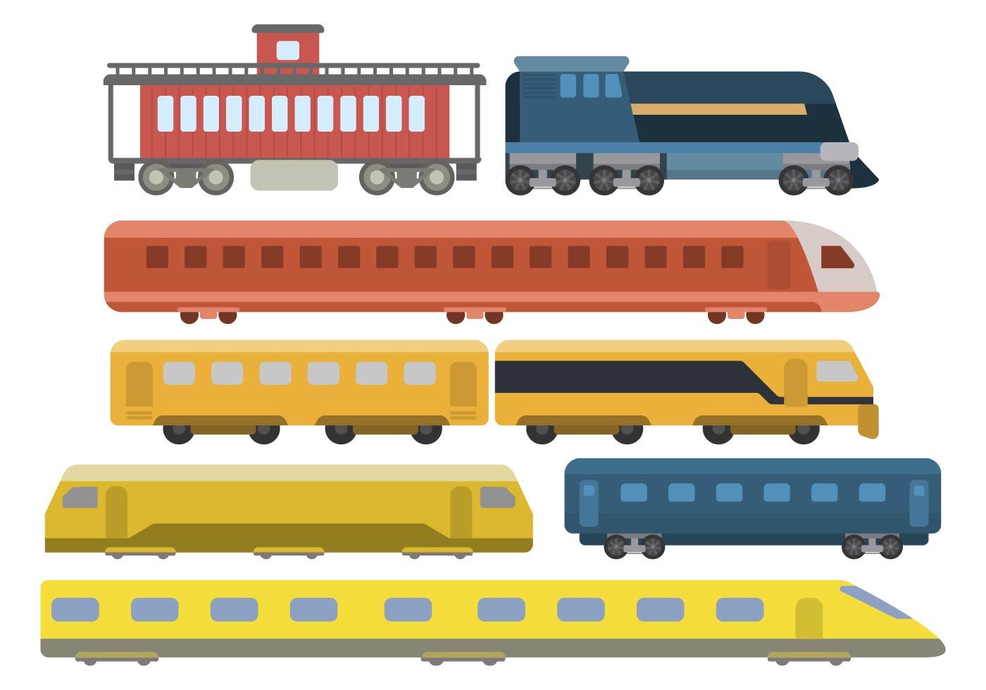 Flat Train Vectors 152967 Vector Art at Vecteezy