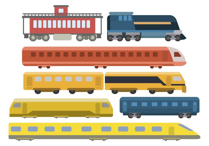 Vectores de tren plano