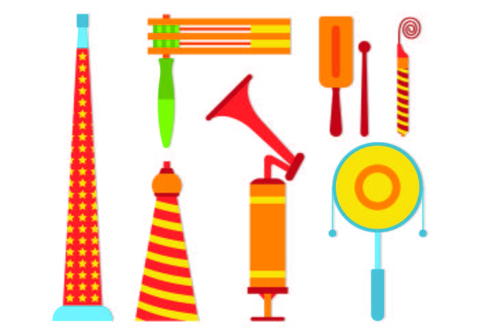 Set Of Noise Maker Icons vector