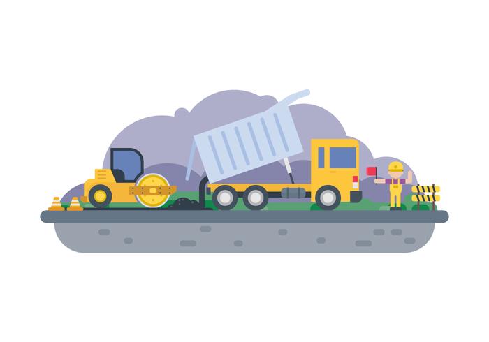 Free Road Construction Illustration vector
