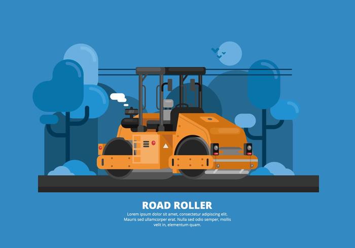 Ilustración del rodillo de carretera vector