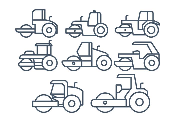 Steamroller vector set