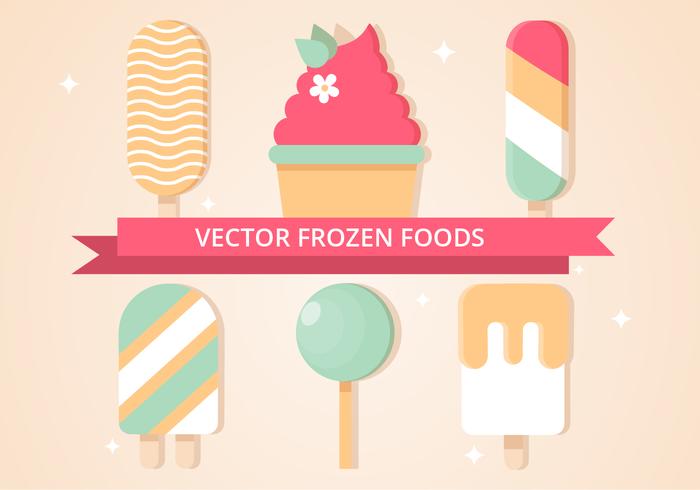 Vector Ice Cream Frozen Fruits