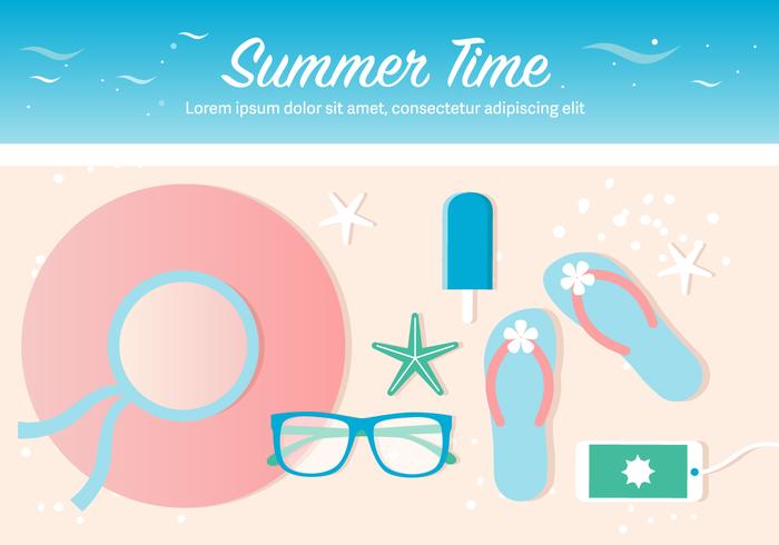 Free Design Vector Summer Time