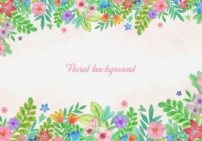 Free Vector Watercolor Floral Card Free Vector Watercolor Floral Card