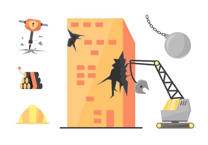 Free Unique Construction Demolition Vector